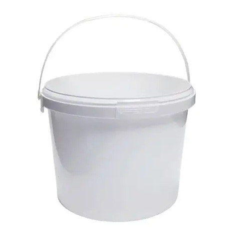 Відро кругле VIT Plast з пластиковою ручкою (харчовий пластик) 10 л біле